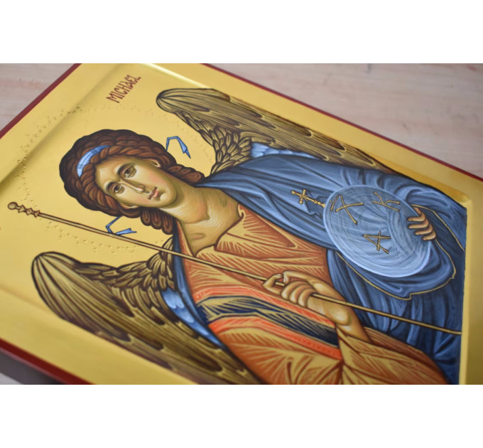 Archangel Michael orthodox icon hand painting icon egg tempera hand painted icon