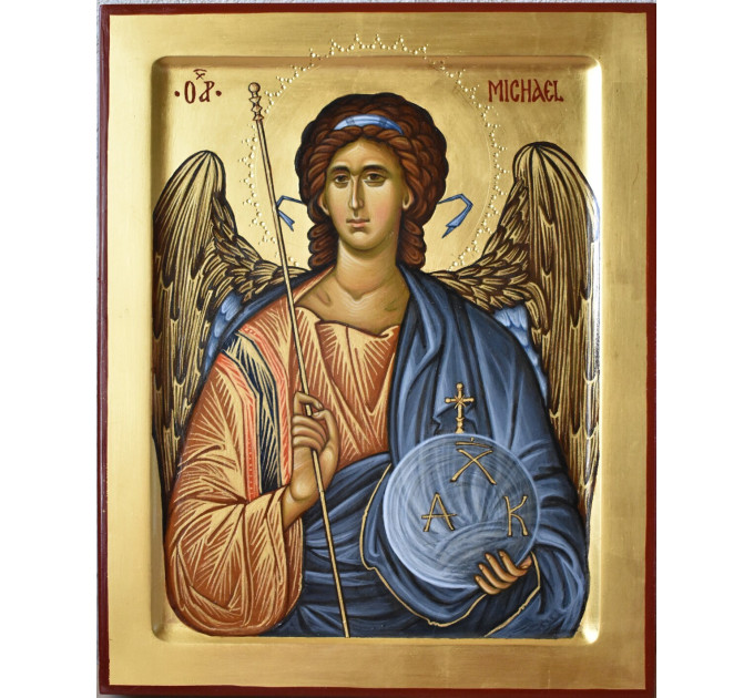 Archangel Michael orthodox icon hand painting icon egg tempera hand painted icon