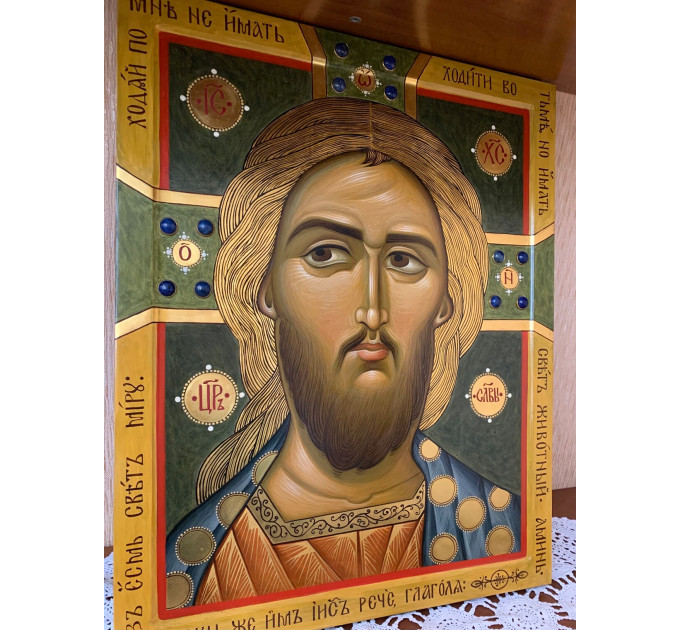  Orthodox icon  Jesus Christ Golden Hair copy of the ancient icons hand painted icon egg tempera