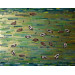 Oil painting duck in the lake duck in the river golden water mixed media double big painting 