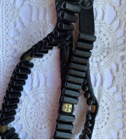Prayer Rope Lestovka , Rosary Lestovka black handmade from genuine leather for 100 steps (divisions)