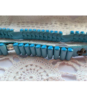 Prayer Rope Lestovka , Rosary Lestovka blue handmade from genuine leather. Made to order