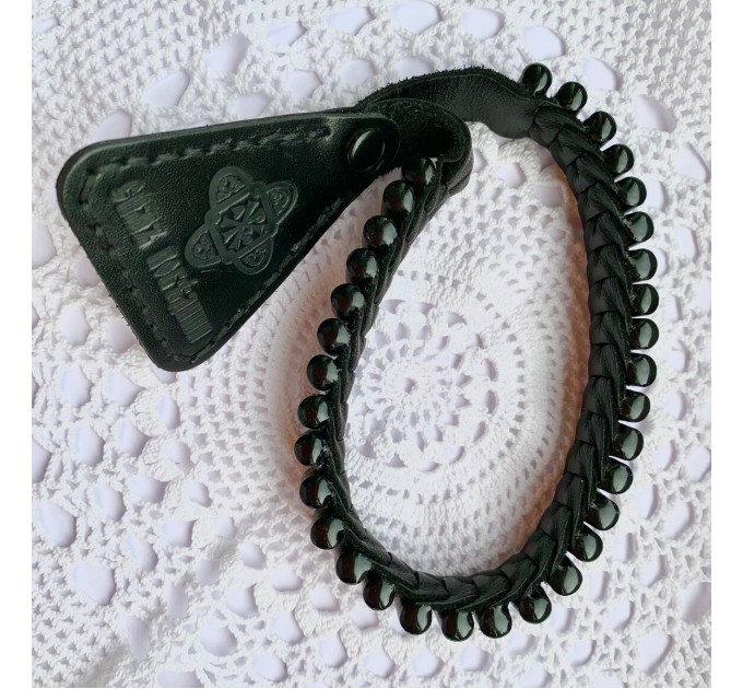 Prayer Rope Lestovka , Rosary Lestovka handmade from genuine leather for 33 steps divisions